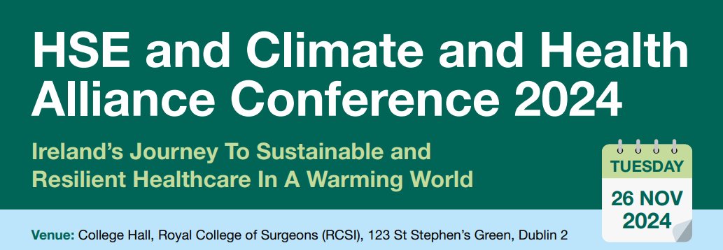 Climate and Health Alliance (@climhealthire) on Twitter photo The Climate and Health Alliance and <a href="/HSELive/">HSE Ireland</a> are delighted to be hosting the former President of Ireland, Ms. Mary Robinson <a href="/MaryRobinsonCtr/">Mary Robinson Centre</a>, next Tuesday in the <a href="/RCSI_Irl/">RCSI</a>, exploring how Ireland's healthcare can transition to a healthy, sustainable society. The Climate and Health Alliance and <a href="/HSELive/">HSE Ireland</a> are delighted to be hosting the former President of Ireland, Ms. Mary Robinson <a href="/MaryRobinsonCtr/">Mary Robinson Centre</a>, next Tuesday in the <a href="/RCSI_Irl/">RCSI</a>, exploring how Ireland's healthcare can transition to a healthy, sustainable society.