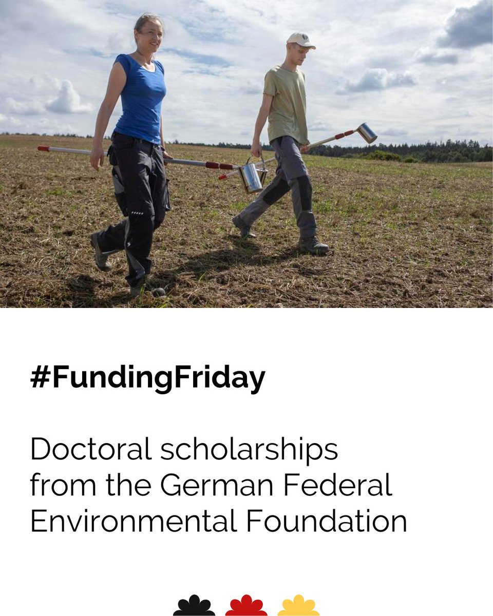 📣 Doctoral scholarships from the German Federal Environmental Foundation
🗓️ Apply here by 15 January 2025 👉 sohub.io/xiun

Is your PhD thesis concerned with environmental challenges relevant to Germany? Check out the <a href="/umweltstiftung/">DBU</a> scholarships! 💸
#FundingFriday