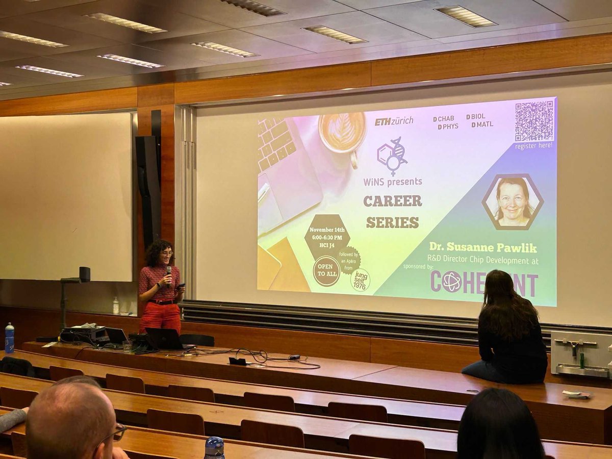 wins_ethzurich's tweet image. 🌟 Breaking Barriers, 
Building Careers 🌟
Last week, we had the pleasure of hosting Dr. Susanne Pawlik for our Career Series, and it was truly an incredible experience! 🎉
Her expertise, resilience, and enthusiasm left us feeling inspired. A huge thank you to Susanne Pawlik!
