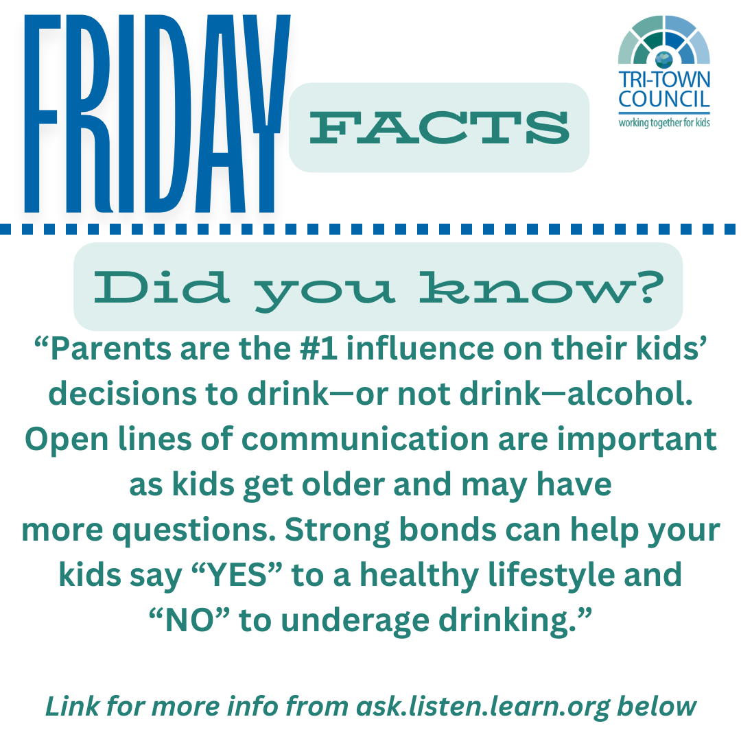 Check out tips from Ask.Listen.Learn.org for strategies and idea for building bonds with children through conversations. Link below or in bio:
drive.google.com/file/d/1wp4Dg8…

#FridayFacts #Prevention #Communication #TriTownCouncil