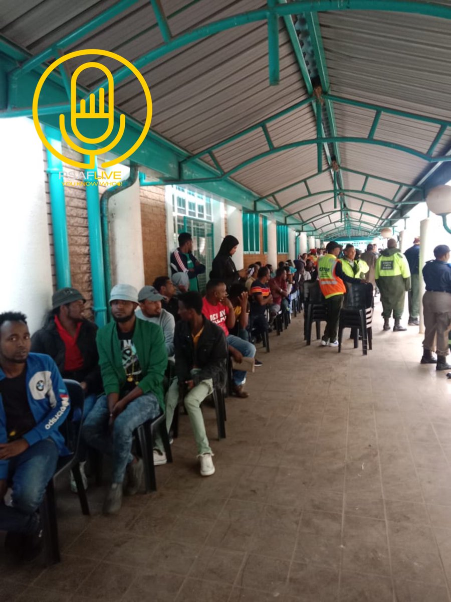 PSAFLIVE's tweet photo. NOW HAPPENING: South Africans are calling of Home Affairs to be deployed in Ennerdale Civic Centre as scores of illegal foreigners are queuing up to register to take township economy from South Africans. https://t.co/UJGhhI8pMD