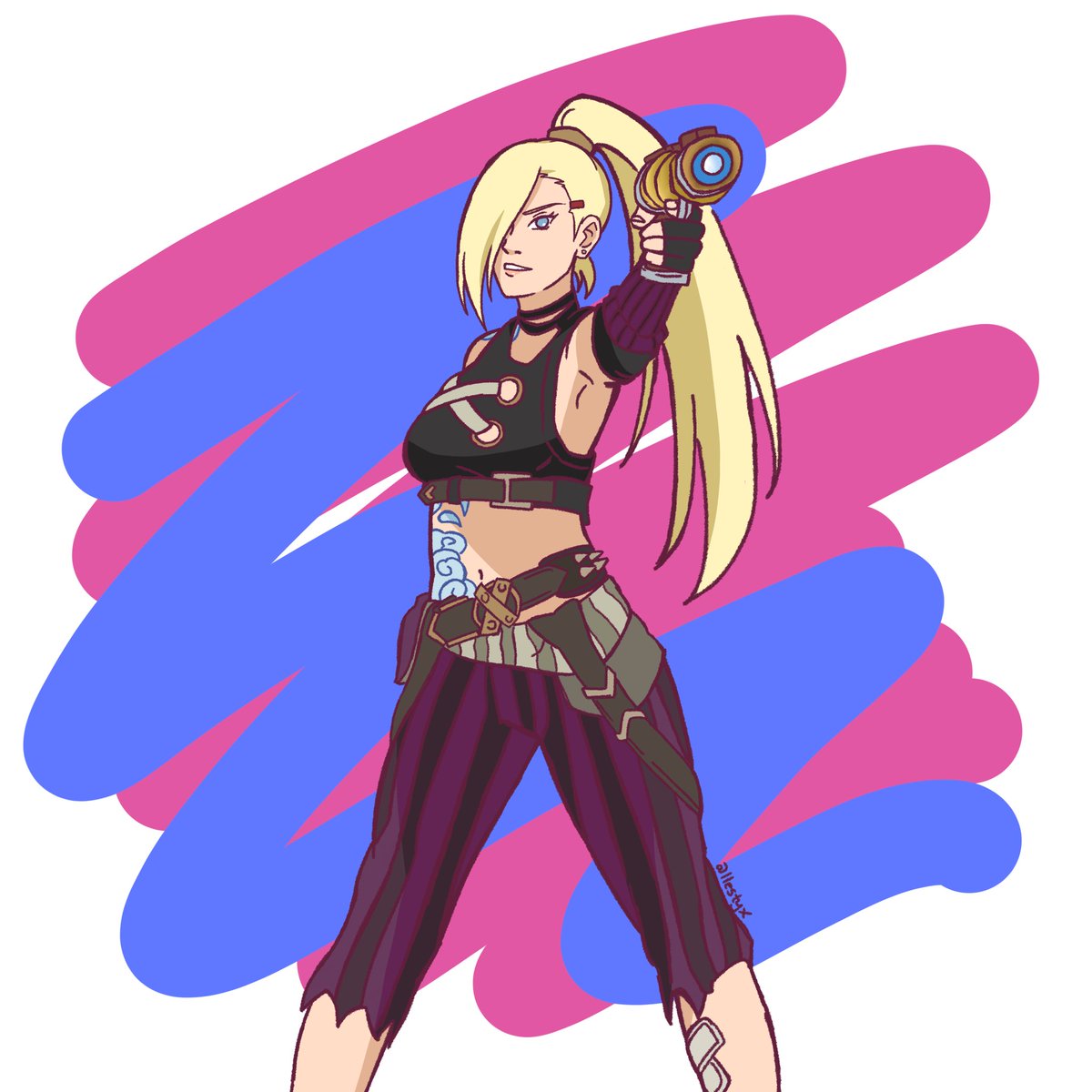 Ino in Jinx’s outfit  !!

#NARUTO 
#narutofanart #inoyamanaka #arcane