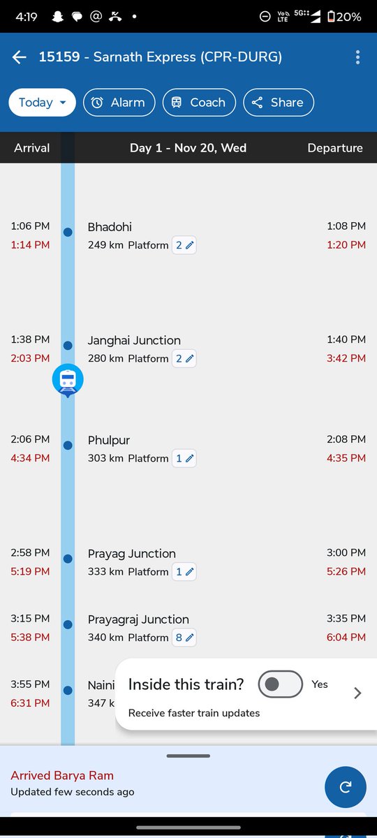 meshwetank's tweet photo. @RailMinIndia @RailMinIndia at least cancel train or inform the same before journey. So that we can look for some other means or cancel the trip https://t.co/RfGd90kRr4