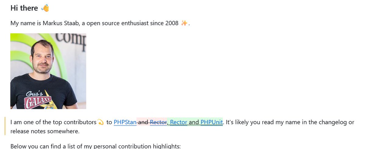 markusstaab's tweet image. Updated the welcome page of my blog as I see fit.

#phpstan #rectorphp #phpunit #oss #contribute