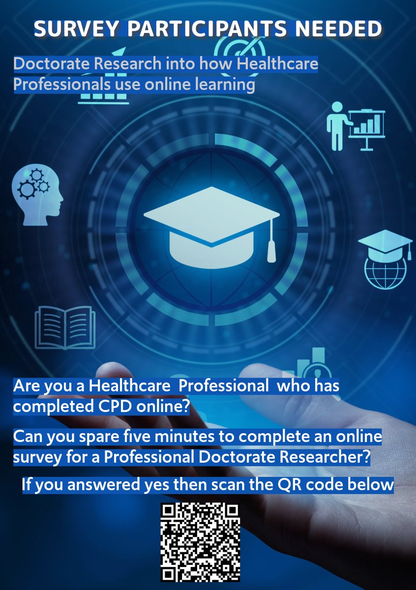 Gilly Ferguson (@learnventurer) on Twitter photo Please participate and share information about this study #healthcare #professionals #NHS #CPD #EdTech #onlinelearning <a href="/OpenUniversity/">The Open University</a> <a href="/OU_WELS/">OU Wellbeing, Education & Language Studies</a> <a href="/OUpgECY/">Education, Childhood and Youth (PG) Open Uni</a> <a href="/WELSPGResearch/">WELS Postgraduate Research</a> Please participate and share information about this study #healthcare #professionals #NHS #CPD #EdTech #onlinelearning <a href="/OpenUniversity/">The Open University</a> <a href="/OU_WELS/">OU Wellbeing, Education & Language Studies</a> <a href="/OUpgECY/">Education, Childhood and Youth (PG) Open Uni</a> <a href="/WELSPGResearch/">WELS Postgraduate Research</a>