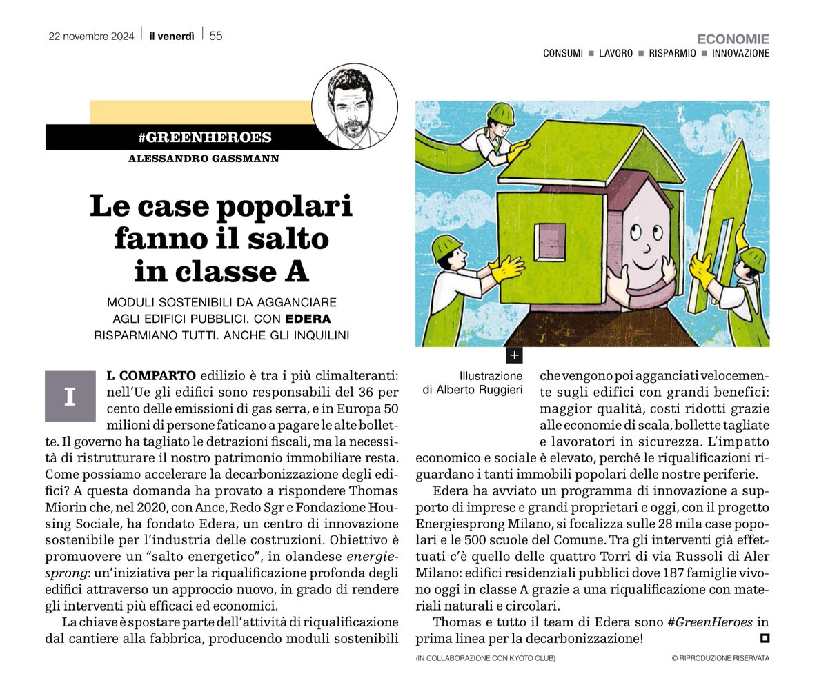 pannelli Eco-Pre-Fabbricati premiati &amp; premianti per Ambiente, Sostenibilita' &amp; Accessibilita' -🌳🏘️♻️ #energiesprong di edera.city tra i nuovi
<a href="/greenheroeskc/">Green Heroes</a> #AlessandroGassmann