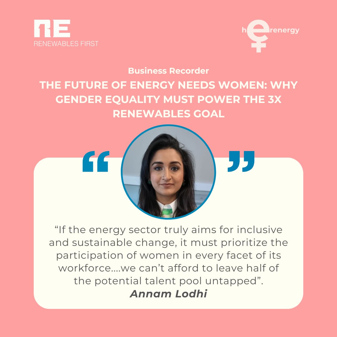 Read <a href="/AnnamL0dhi/">Annam Lodhi</a> latest for <a href="/brecordernews/">Business Recorder</a> on how <a href="/COP29_AZ/">COP29 Azerbaijan</a> should look at gender equality for #3xRE

Read the column here: brecorder.com/news/40333765
#HerEnergy #COP29