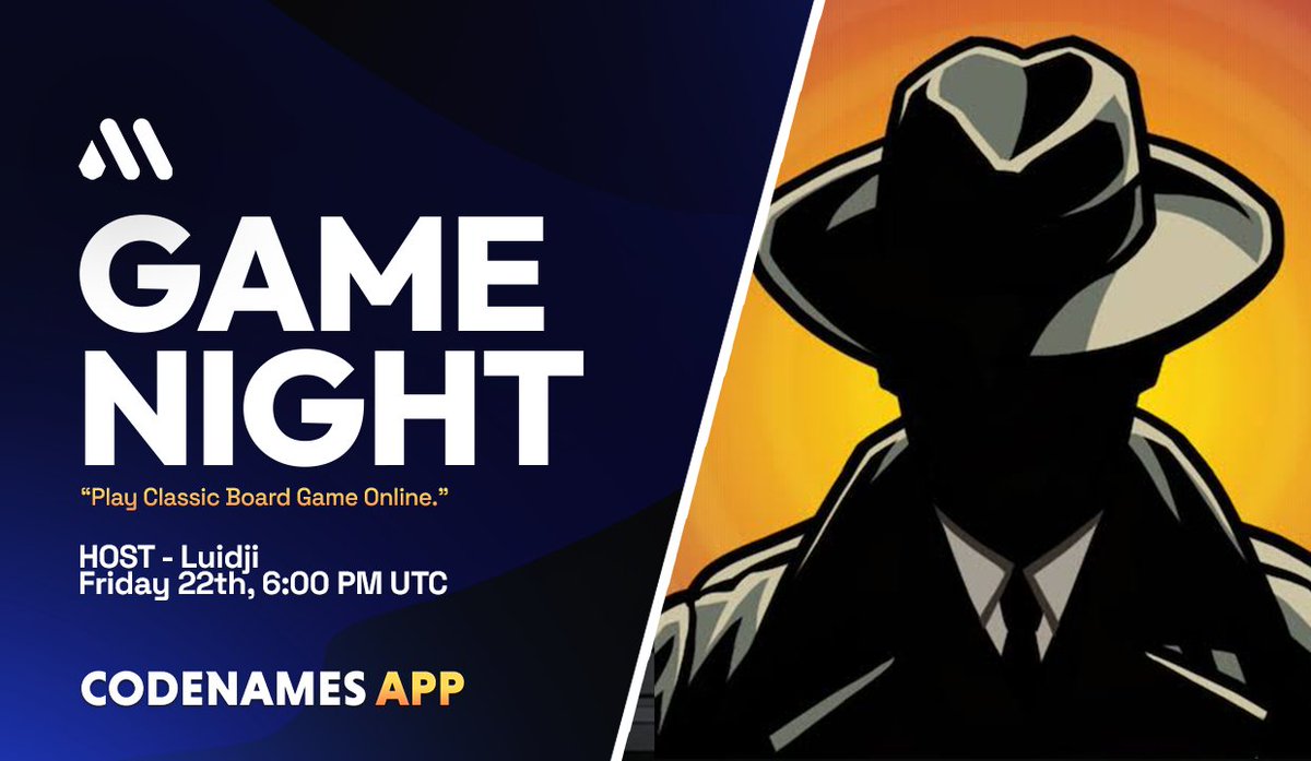 Mana_Web3's tweet photo. 🎮 Mana Game Night 🎮

It's Friday, folks, and you know what that means...GAME NIGHT! 

We're bringing the good ol' 2021 bullrun vibes with some @CodenamesGame 

Links & details in our Discord 👇