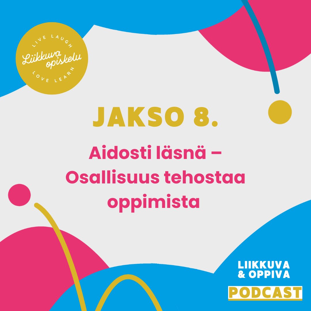 🎙️ Liikkuva ja oppiva -podcastissa sukelletaan seuraavaksi aktiivisempien ja viihtyisämpien opiskelupäivien maailmaan!

Kuuntele Spotifysta &amp; tutustu kaikkiin #PodcastPerjantai jaksoihin: liikkuvaopiskelu.fi/liikkuva-ja-op…
