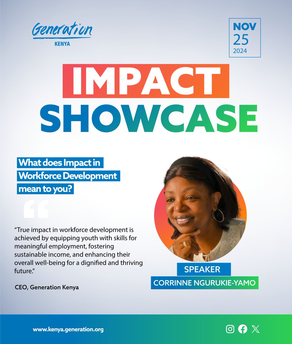 We asked our CEO, Corrinne Ngurukie-Yamo, what impact in workforce development means. Her response aligns with our mission &amp;vision. Catch her insights at the #GPKimpactShowcase with other partners! #Impact