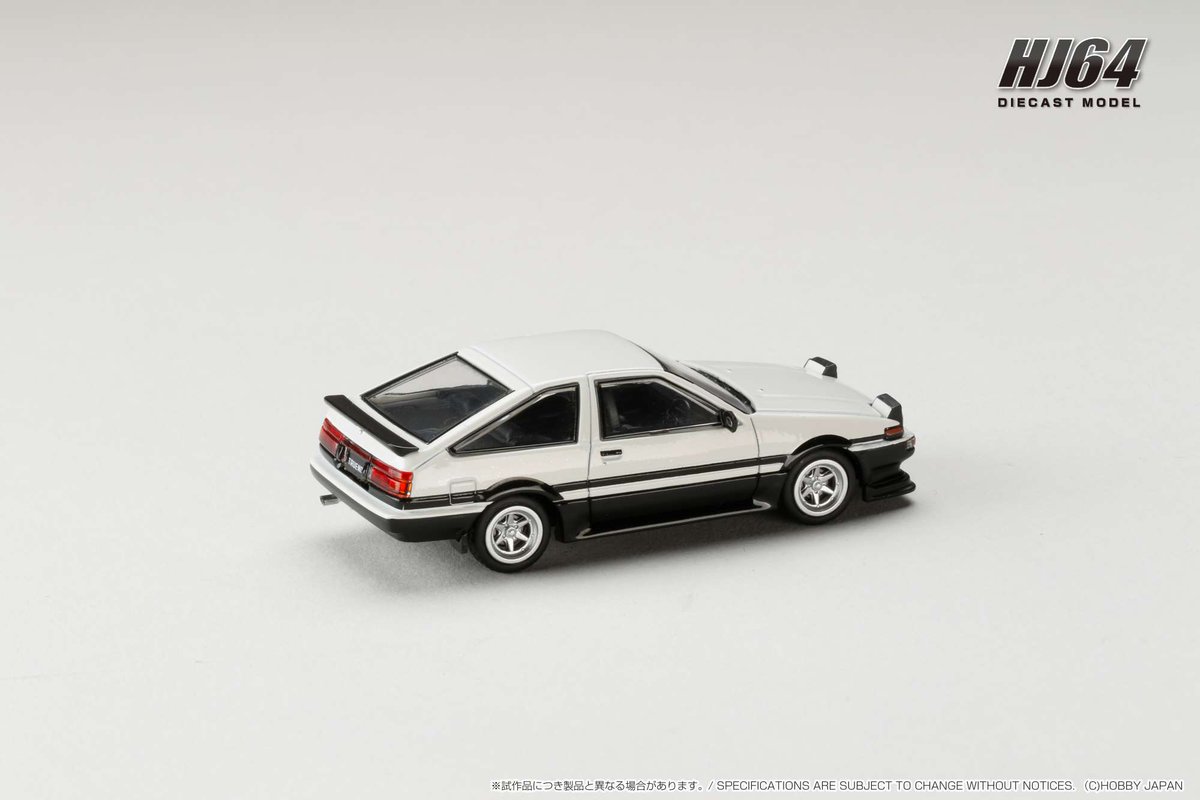 HJ_Minicar's tweet photo. 1/64 Toyota SPRINTER TRUENO Late Ver. JDM Style
■3-Colors
■発売予定: 2025年3月以降
■お取扱店・海外代理店情報
https://t.co/Dv9aft35cB
#ホビージャパン #HobbyJAPAN #HJ64 #minicar #ミニカー #64scale #164scale #Toyota #トヨタ #AE86 #TRUENO #トレノ #GTAPEX #ハチロク #4AGE #JDM https://t.co/KgcdEX8D2w