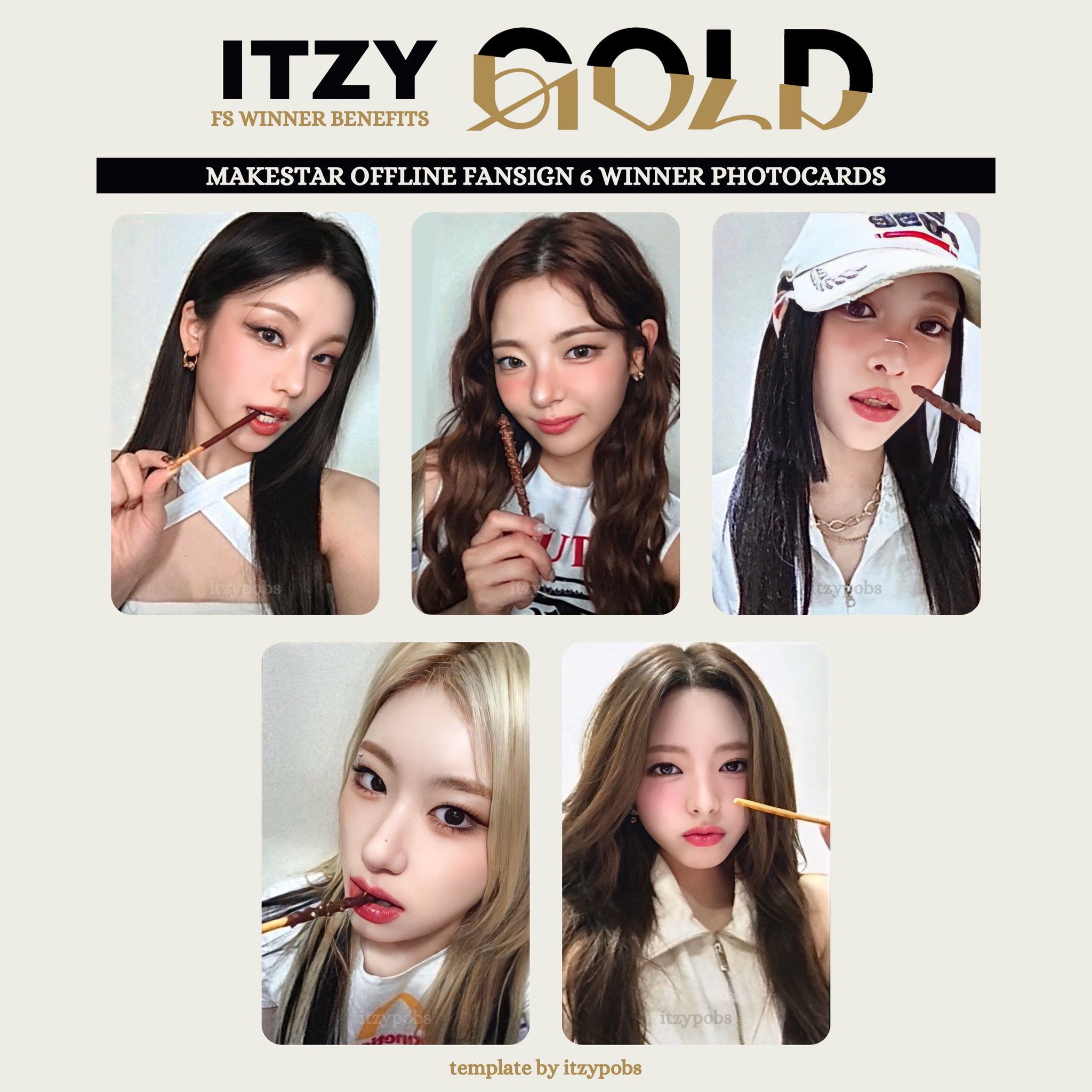 ITZY GOLD MAKESTAR 直筆サイン ポラロイド リア KakaoTalk_20241111_185446961_1