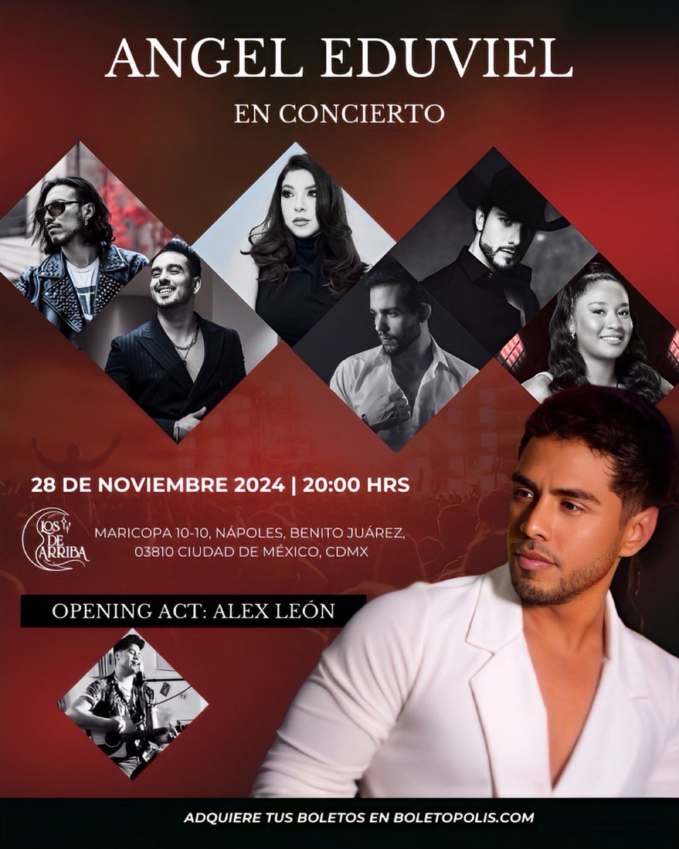 Amigos míos no tienen idea de lo emocionado que estoy por este concierto, cada vez estamos más cerca del día y me encantaría que fueran parte de esta velada inolvidable en compañía de grandes y talentosos amigos. 🎤 ✨

boletopolis.com/es/evento/32729