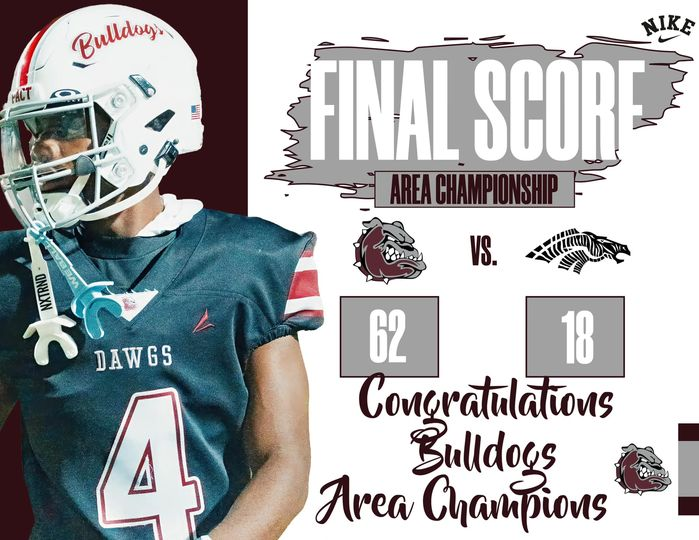 CoachTaylor53's tweet photo. For the 1st time in 21 years, the Jefferson Bulldogs are AREA CHAMPS!🏆🏆 12-0!  So proud of this team! @dctf #PACT https://t.co/zjJgqZ9st3
