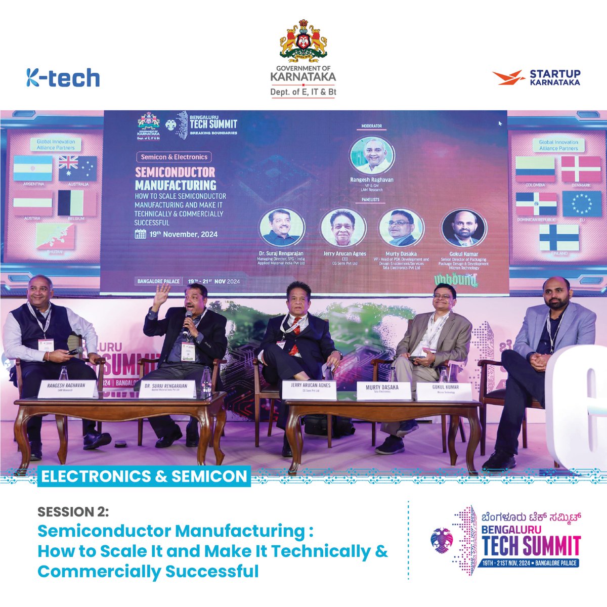 The session "Semiconductor Manufacturing: How to Scale it and Make it Technically &amp; Commercially Successful" explored the critical aspects of scaling semiconductor production while ensuring both technical excellence and commercial viability.1/4