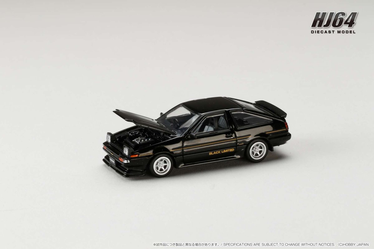 HJ_Minicar's tweet photo. 1/64 Toyota SPRINTER TRUENO GT APEX (AE86) BLACK LIMITED JDM Style
■発売予定: 2025年3月以降
■お取扱店・海外代理店情報
https://t.co/Dv9aft35cB
#ホビージャパン #HobbyJAPAN #HJ64 #ミニカー #164scale #Toyota #トヨタ #AE86 #TRUENO #トレノ #GTAPEX #ハチロク #4AGE #JDM #BLACKLIMITED https://t.co/kbBDwHhj5V