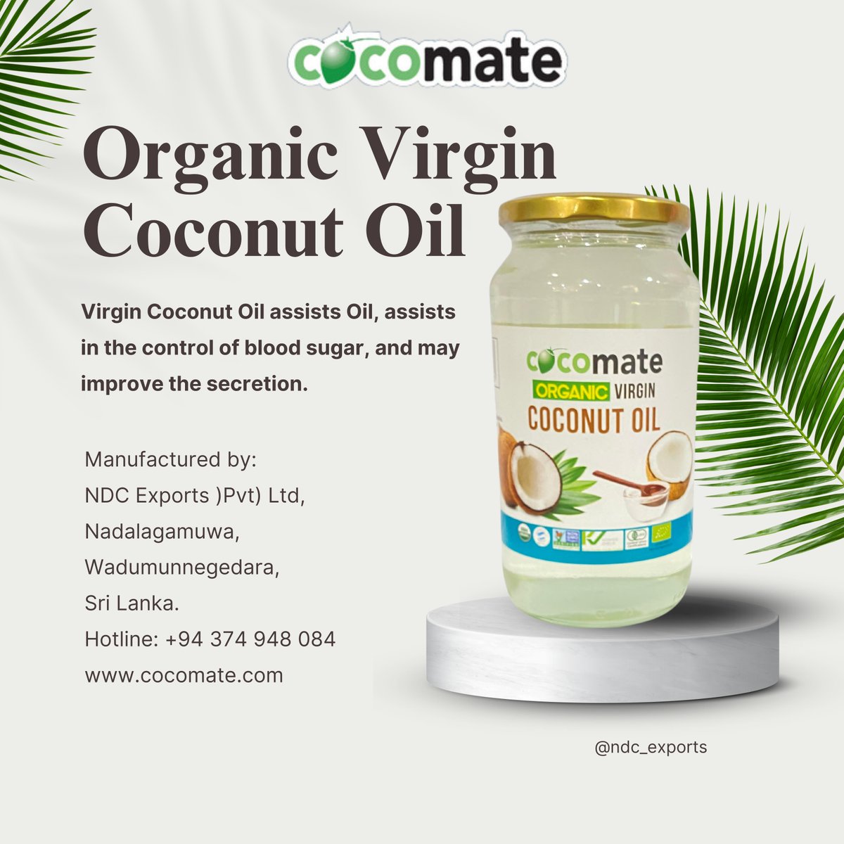 ᴅɪꜱᴄᴏᴠᴇʀ ᴛʜᴇ ᴘᴜʀᴇꜱᴛ ᴏʀɢᴀɴɪᴄ ᴠɪʀɢɪɴ ᴄᴏᴄᴏɴᴜᴛ ᴏɪʟ ᴡɪᴛʜ ɴᴅᴄ ᴇxᴘᴏʀᴛꜱ! 📷