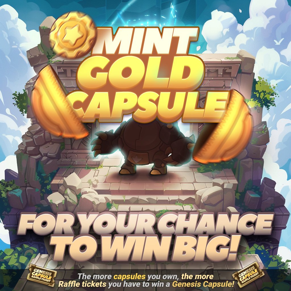 🪙Mint Gold Capsules for your chance to win BIG!!🪙
Mint here 👉 store.skymavis.com/stores/puzzle-…

🚀"Unlock the ultimate gaming power with Gold Capsules! These exclusive capsules contain the most coveted Champions, ready to be fused into Top tier NFTs. 🚀

✨As a Gold Capsule holder,