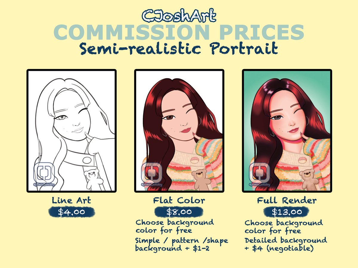 CJ | COMMS OPEN 3/5 tweet media