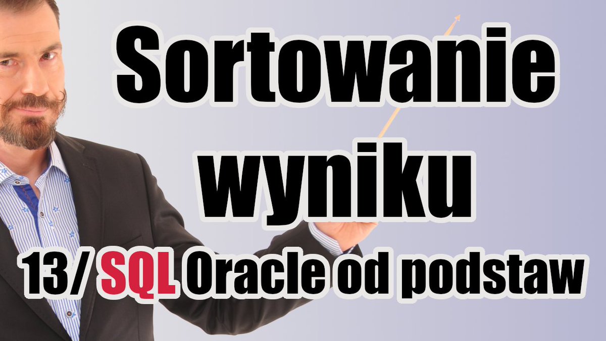 MarcinBadtke's tweet image. Lekcja 13 darmowej edycji mojego kursu 'Podstawy SQL dla użytkowników Oracle'.
A w niej: jak, przy pomocy klauzuli ORDER BY, sortować wartości i NULLe.

badtke.pro/kurs-podstawy-…

#marcinbadtke #sql #bazydanych #oracle #oracledatabase
@OracleDatabase