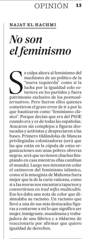 aimaro6's tweet photo. Un viernes más, vuelvo a compartir esto de Najat el Hatchmi, porque Najat es muy grande: https://t.co/rk2lYZIW6U