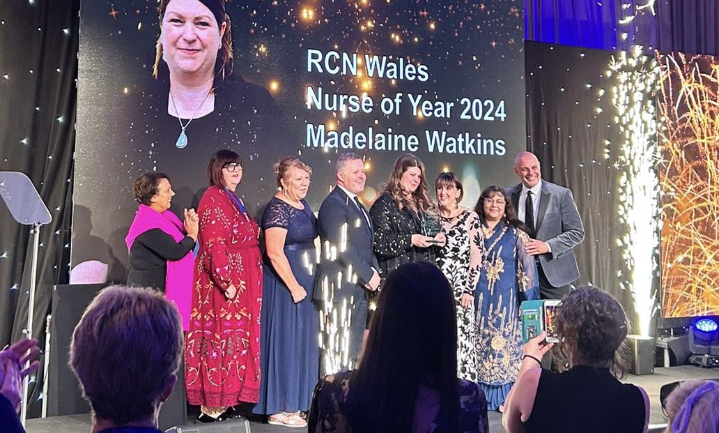 So incredibly 
proud of Madelaine Watkins, who won both Registered Nurse – Mental Health Award and the overall RCN Wales Nurse of the year ! Very well done Madelaine !!🎉🎉👏👏