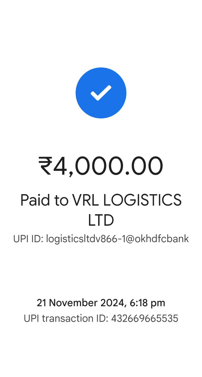 <a href="/VrlltdOfficial/">VRL LOGISTICS LTD</a> kindly look this fraud by your name? 
Pl action