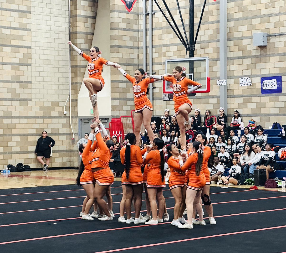 Congrats, Grant Cheer!!!  First place in varsity small squad!!!!! 🤎🧡🤎🧡