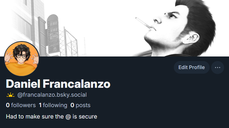 Francalanzo's tweet photo. I made a BlueSky account. Follow me if you want. https://t.co/n5manhfVNo