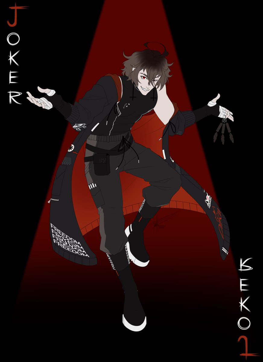 parrtinntdd's tweet photo. «GrotesqueVERSE» 
 
« Joker. » 
 
- You've lived up to all my expectations of you, Arseny. 
- ,, People like us have to stick together ... ” 
- ,, ... So that in the end, the world will be ours! ” 
- Yes.... “ours.”

#ocart #art #originalcharacterart #ocartist https://t.co/P4zDNhfMvD