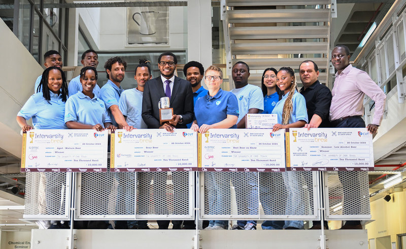 Brewing UCT clinched multiple awards at the South African Intervarsity Brewing Challenge in Bloemfontein. Established in 2006, the team has its home in the Department of Chemical Engineering. Read more: qr.codes/4odCP8