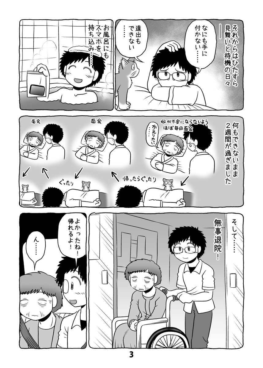 介護日記マンガ「介護と介護とウツと猫」第30話。1/2。 #介護と介護とウツと猫 #マンガが読めるハッシュタグ