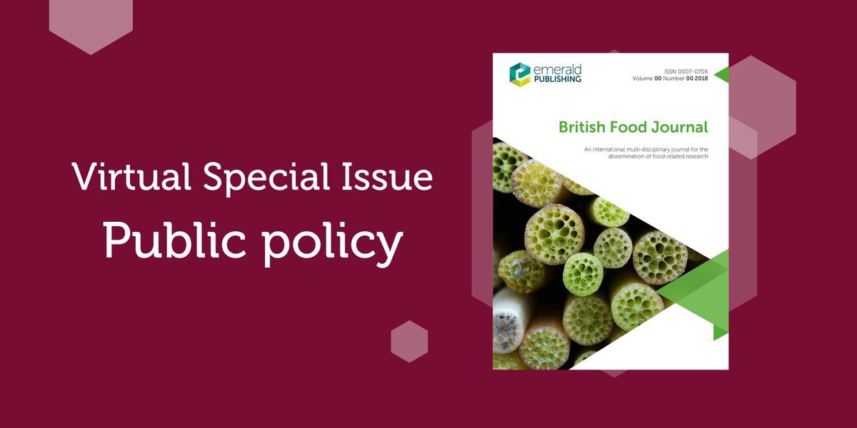 Explore British Food Journal's themed virtual issue on #publicpolicy and #foodsystems. Topics include food resilience, organic food trends, food entrepreneurship, and the role of #nutrition labels in addressing noncommunicable #diseases. Read more here: bit.ly/490BJ4V