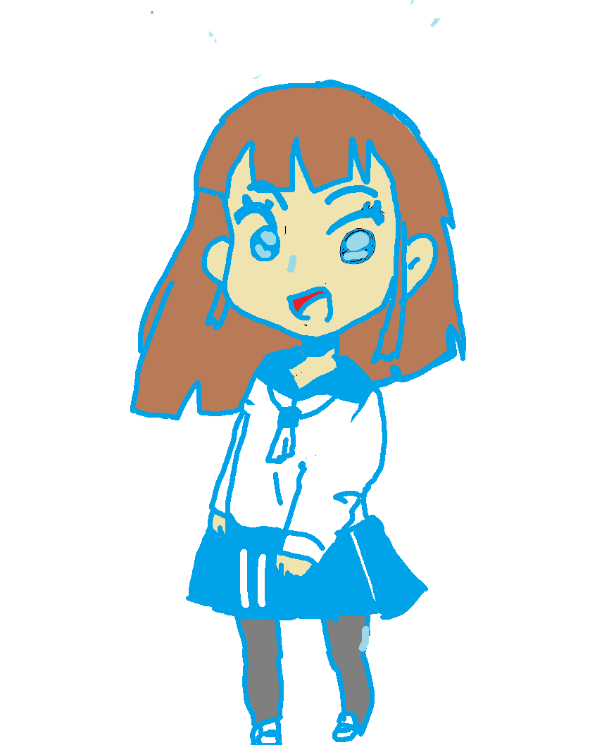 「セーラー服の女の子描いてみました 」|ちょこみんと先輩のイラスト