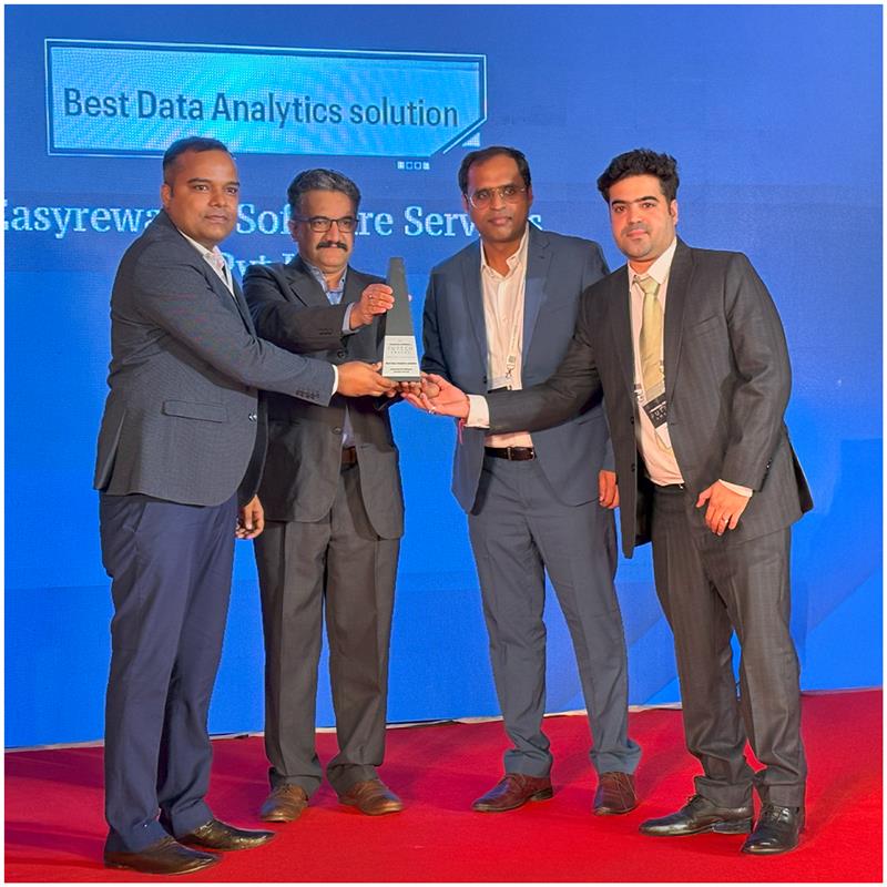 Easy_rewardz's tweet image. We&apos;re delighted to have been awarded the &quot;𝗕𝗲𝘀𝘁 𝗗𝗮𝘁𝗮 𝗔𝗻𝗮𝗹𝘆𝘁𝗶𝗰𝘀 𝗦𝗼𝗹𝘂𝘁𝗶𝗼𝗻&quot; at @FinancialXpress FuTech Awards!

A big thank you to our clients, partners, and team for being an integral part of this journey!

#FE #FuTechAwards #BestDataAnalytics #Easyrewardz