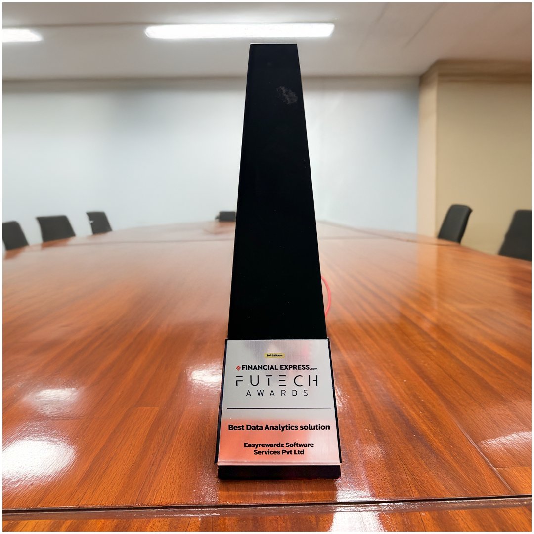 Easy_rewardz's tweet image. We&apos;re delighted to have been awarded the &quot;𝗕𝗲𝘀𝘁 𝗗𝗮𝘁𝗮 𝗔𝗻𝗮𝗹𝘆𝘁𝗶𝗰𝘀 𝗦𝗼𝗹𝘂𝘁𝗶𝗼𝗻&quot; at @FinancialXpress FuTech Awards!

A big thank you to our clients, partners, and team for being an integral part of this journey!

#FE #FuTechAwards #BestDataAnalytics #Easyrewardz