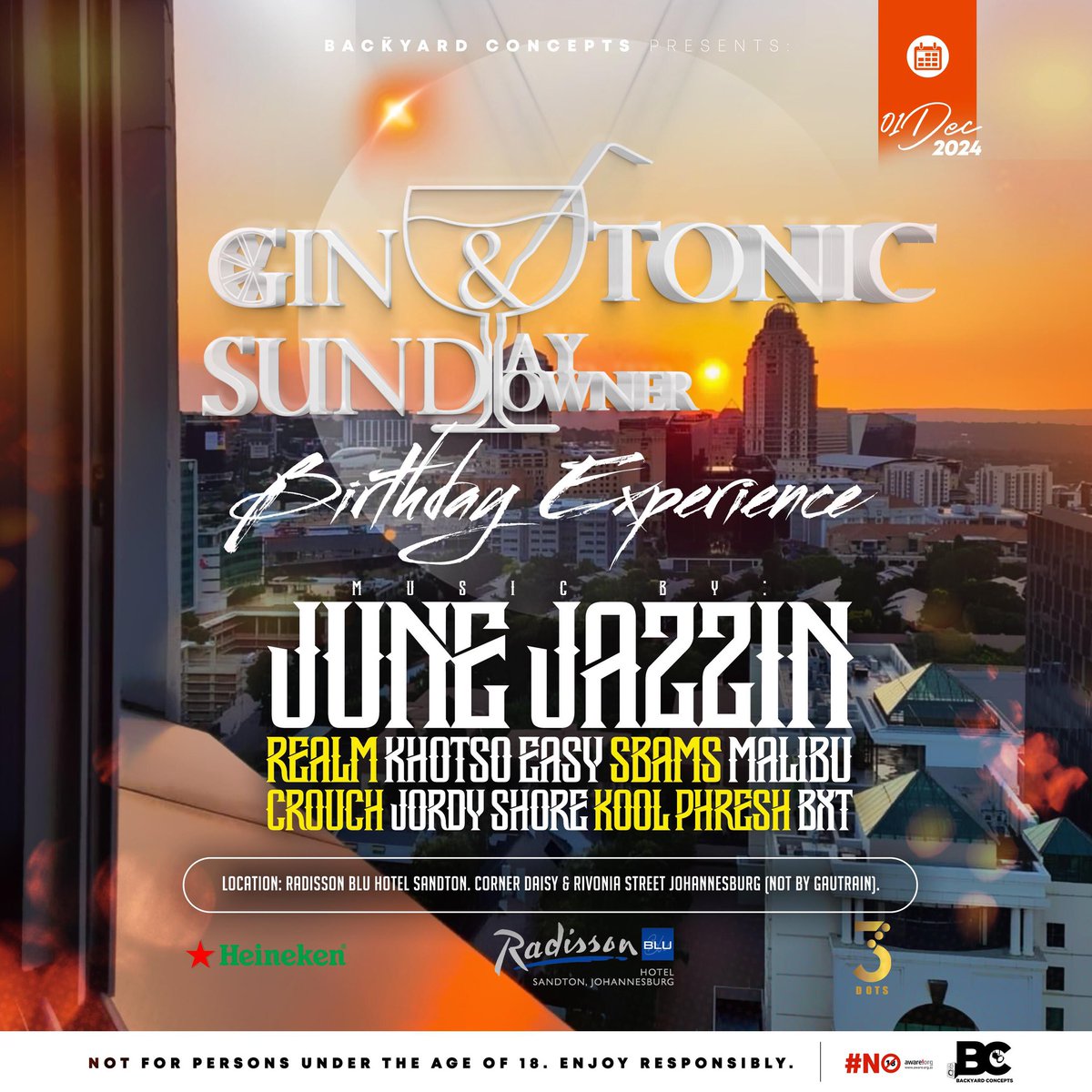 Khotso Mokholo 🇿🇦 (@khotso_mokholo) on Twitter photo Friends of <a href="/gntss_/">G&T Sunday Sundowner</a> , your official lineup for the 1st of December 2024, The Birthday Experience, is up😊😎
Tickets are still available for R100 on Webtickets and will be sold for R120
Get your tickets now: webtickets.co.za/v2/Event.aspx?… 😃😄.
#GNTSS 🌤️😄
#GNTSSJHB 😎✨ Friends of <a href="/gntss_/">G&T Sunday Sundowner</a> , your official lineup for the 1st of December 2024, The Birthday Experience, is up😊😎
Tickets are still available for R100 on Webtickets and will be sold for R120
Get your tickets now: webtickets.co.za/v2/Event.aspx?… 😃😄.
#GNTSS 🌤️😄
#GNTSSJHB 😎✨