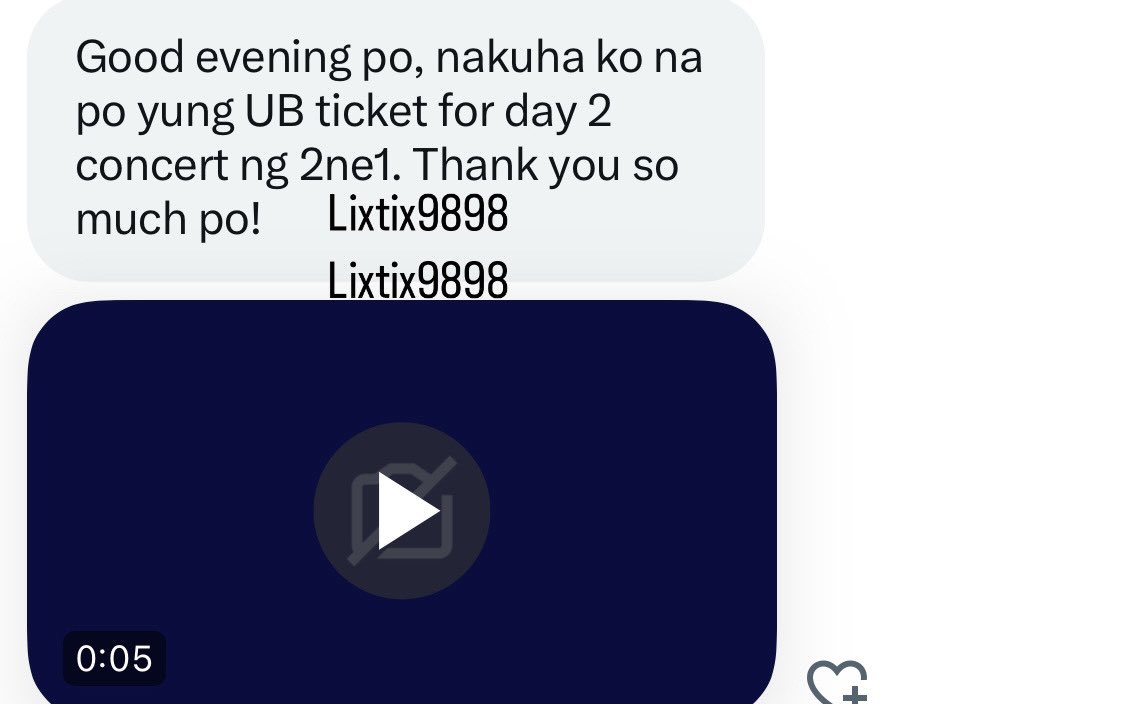 LIXTIX9898's tweet photo. Transaction proof for 
#2NE1_WELCOMEBACKinManila https://t.co/HdUqPqpShL