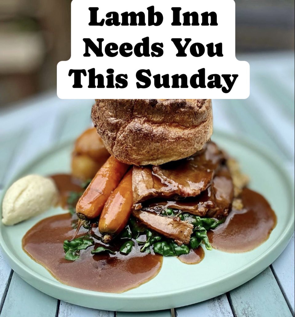 The Lamb inn is now open for Sunday lunches, booking taken 12:30 to 3 pm, step back in time with 4 wood burning fires