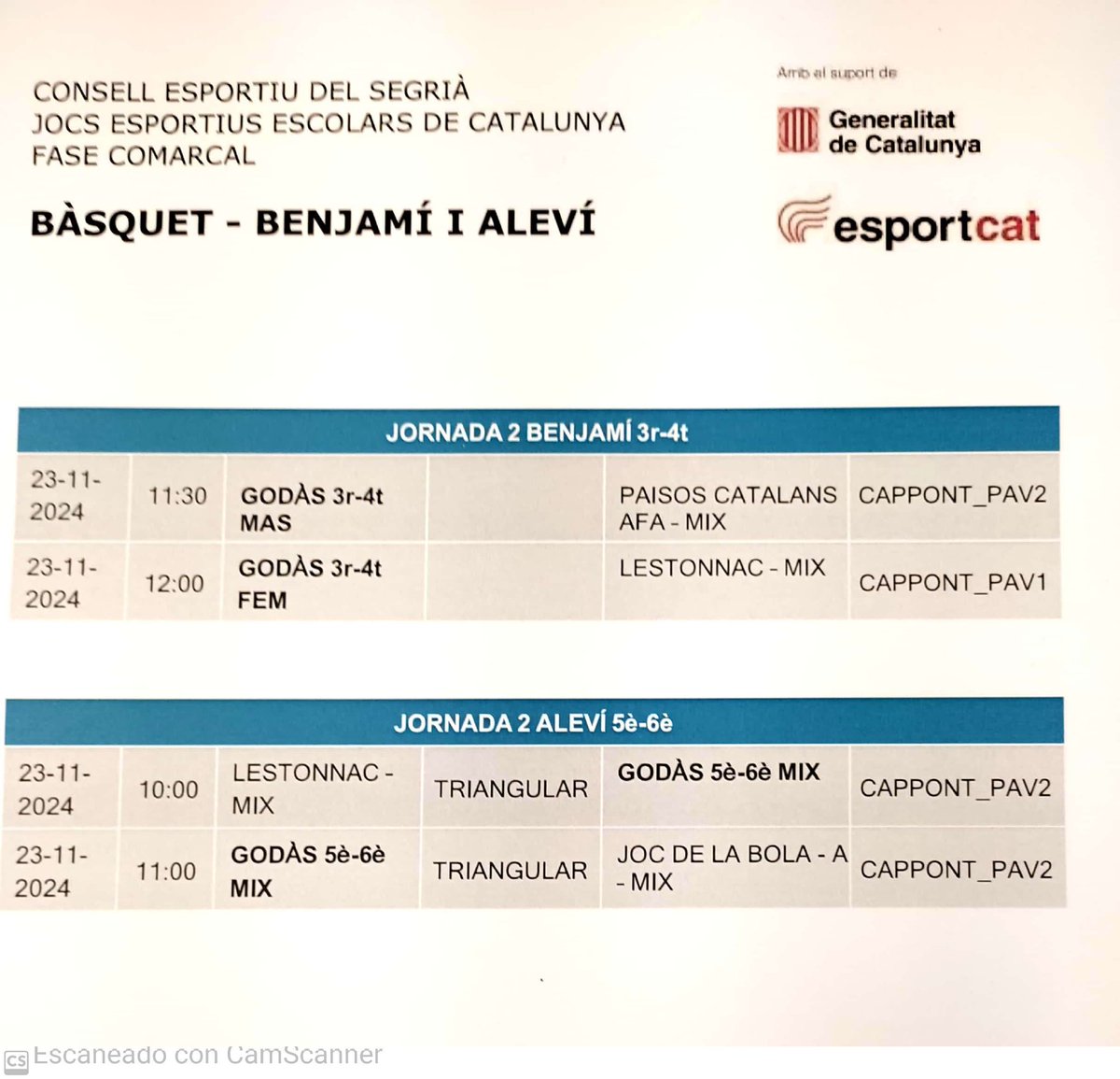 Partits de bàsquet del cap de setmana amb els companys i companyes de <a href="/escolapaisosca1/">Escola Països Catalans-LLEIDA</a>, Lestonnac i Joc de la Bola