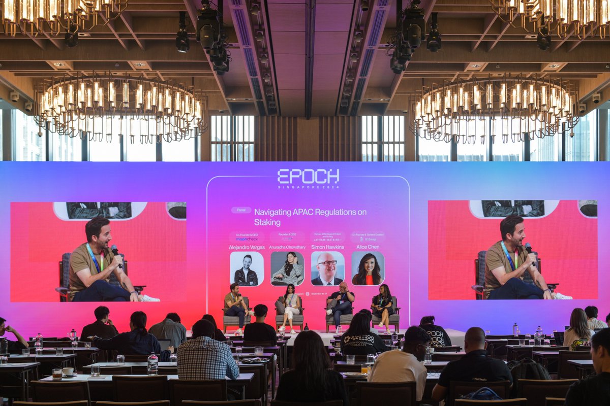 Epoch (@epochsummit) on Twitter photo 💡The discussion on ‘Navigating APAC Regulations on Staking’ at Epoch Singapore featured <a href="/alejandrovargas/">Alejandro Vargas | Mooncheck</a>  , <a href="/Anuradha_RC/">Anuradha Chowdhary</a>  , Simon Hawkins, and <a href="/shialicechen/">S. Alice Chen</a> . #Epoch2024
▶️ Watch the full presentation here: youtu.be/LLhtE-CVEuk 💡The discussion on ‘Navigating APAC Regulations on Staking’ at Epoch Singapore featured <a href="/alejandrovargas/">Alejandro Vargas | Mooncheck</a>  , <a href="/Anuradha_RC/">Anuradha Chowdhary</a>  , Simon Hawkins, and <a href="/shialicechen/">S. Alice Chen</a> . #Epoch2024
▶️ Watch the full presentation here: youtu.be/LLhtE-CVEuk