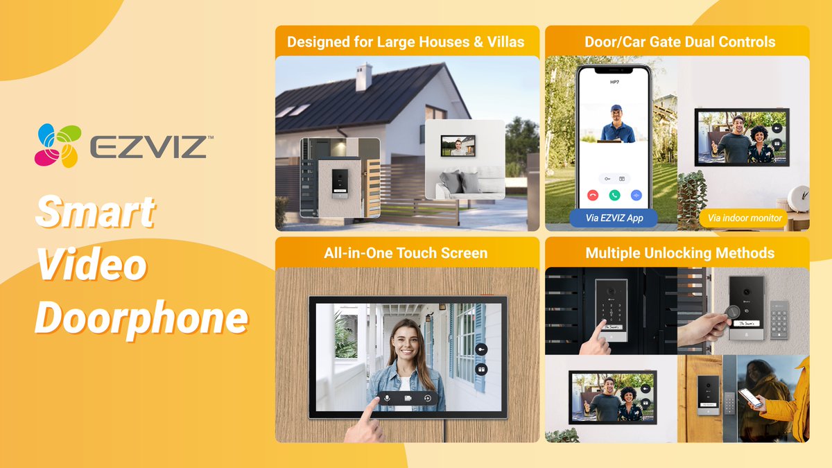 Upgrade your entryway with the #EZVIZ Smart Video Doorphone – see, hear, and connect with ease. 
Enjoy all-around home control with this stylish smart device. 
Learn More: bit.ly/3Z1eqVx