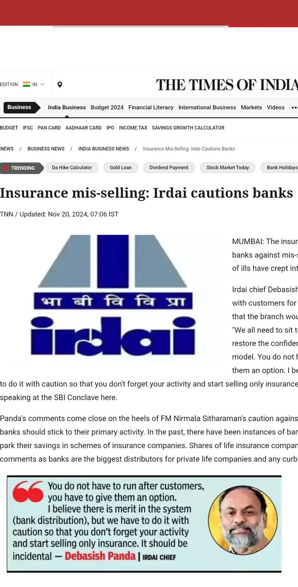 assuredesk's tweet image. Greater Insurance Penetration in India is today's need, but Control Mis-Selling : IRDAI
#yourtrueassurancepartner #assuredesk #insurancemisselling #insuranceagent #insurancebroker #insurancetips #InsuranceMadeEasy #insurancepolicy #financialplanning