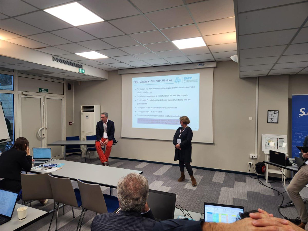 🌟 ECARE at the #EACP General Assembly in Aix-En-Provence!
📌 Funding Synergy Mechanisms for EU Aviation
📌The pathway for ECARE’s sustainability➡️A new EACP Working Group on #synergies.
🤝Excited to kickstart activities! 🚀
<a href="/clean_aviation/">Clean Aviation</a> #HorizonEU