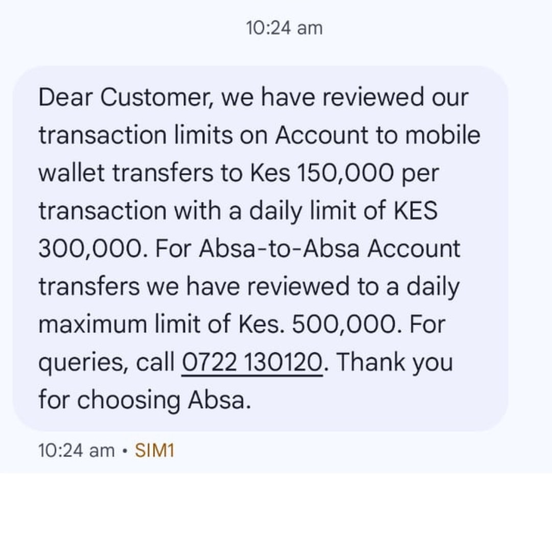 MafefeWa's tweet photo. @AbsaKenya What has informed this? https://t.co/iUl40hPbHy