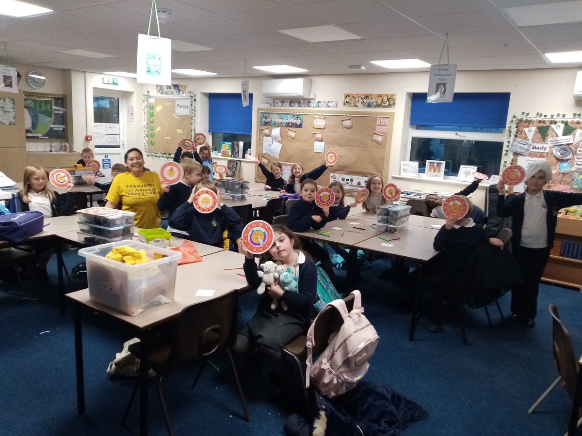 We're thrilled to be at a new school #burtonjoyceprimary with one of our new presenters, Maja! #spaghettimathsgrowing