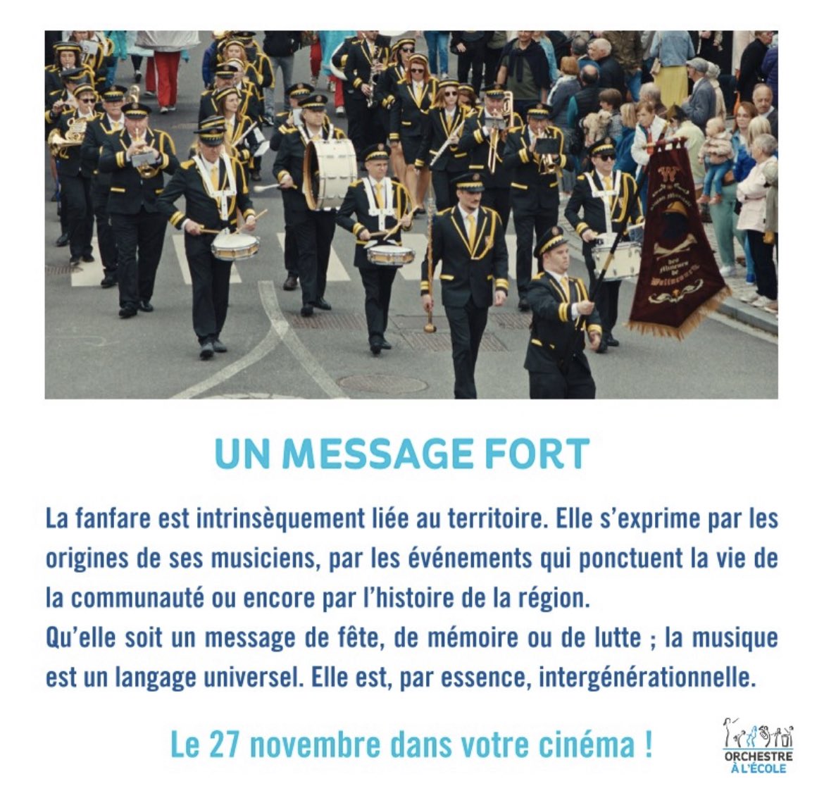 Gaël Hamayon (@gaelhamayon) on Twitter photo 🎬 Nous sommes fiers, à l’Association <a href="/Orchestreecole/">Orchestre à l'École</a>, de nous engager aux côtés du film « En Fanfare » d’Emmanuel Courcol, au cinéma le 27 novembre. Une histoire touchante où la musique rapproche les cœurs et les générations.
🎵 Pour l’occasion, dix orchestres à l’école se 🎬 Nous sommes fiers, à l’Association <a href="/Orchestreecole/">Orchestre à l'École</a>, de nous engager aux côtés du film « En Fanfare » d’Emmanuel Courcol, au cinéma le 27 novembre. Une histoire touchante où la musique rapproche les cœurs et les générations.
🎵 Pour l’occasion, dix orchestres à l’école se