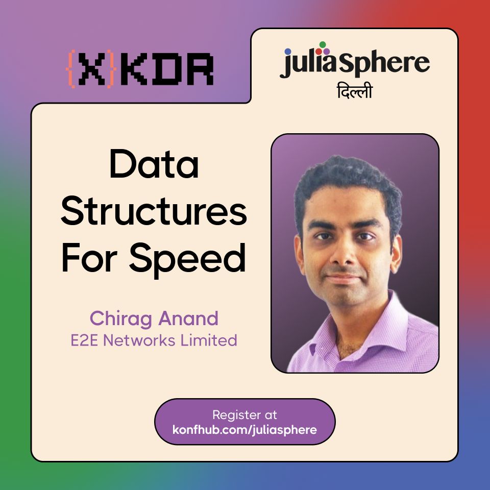 Unlock the Power of Tabular Data Analysis!

Join Chirag Anand as he walks us through the essentials of working with tabular data and time-series in Julia. Get hands-on with DataFrames.jl and TSFrames.jl.

📆 06 Dec
📍 ISPP, Hauz Khas 

Get your tickets at konfhub.com/juliasphere