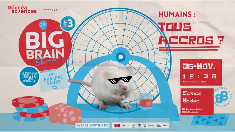 [#Evenement 🚨] Big Brain Show #3 : "Tous accrocs ?"

Le Big Brain Show fait son grand retour pour une troisième édition
avec comme invité Philippe Faure, qui présentera un aperçu de ses recherches sur "les mécanismes neurobiologiques des addictions". 🎰

…hosciences.nouvelle-aquitaine.science/evenements/big…