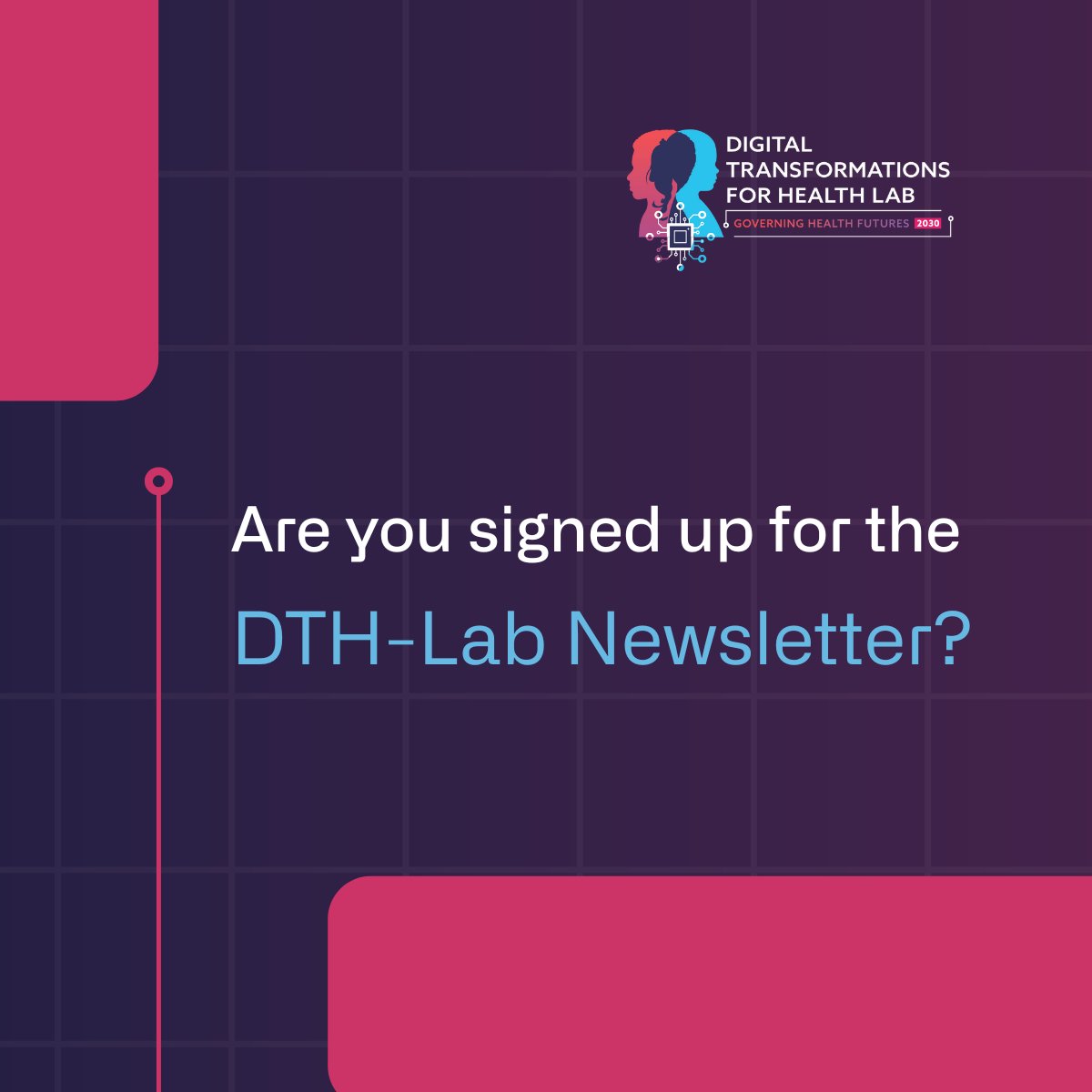 🗞️ Interested in keeping up to date on DTH-Lab's work and events? 

🔗 Make sure you are signed up to our newsletter mailing list: loom.ly/ZBweNYs